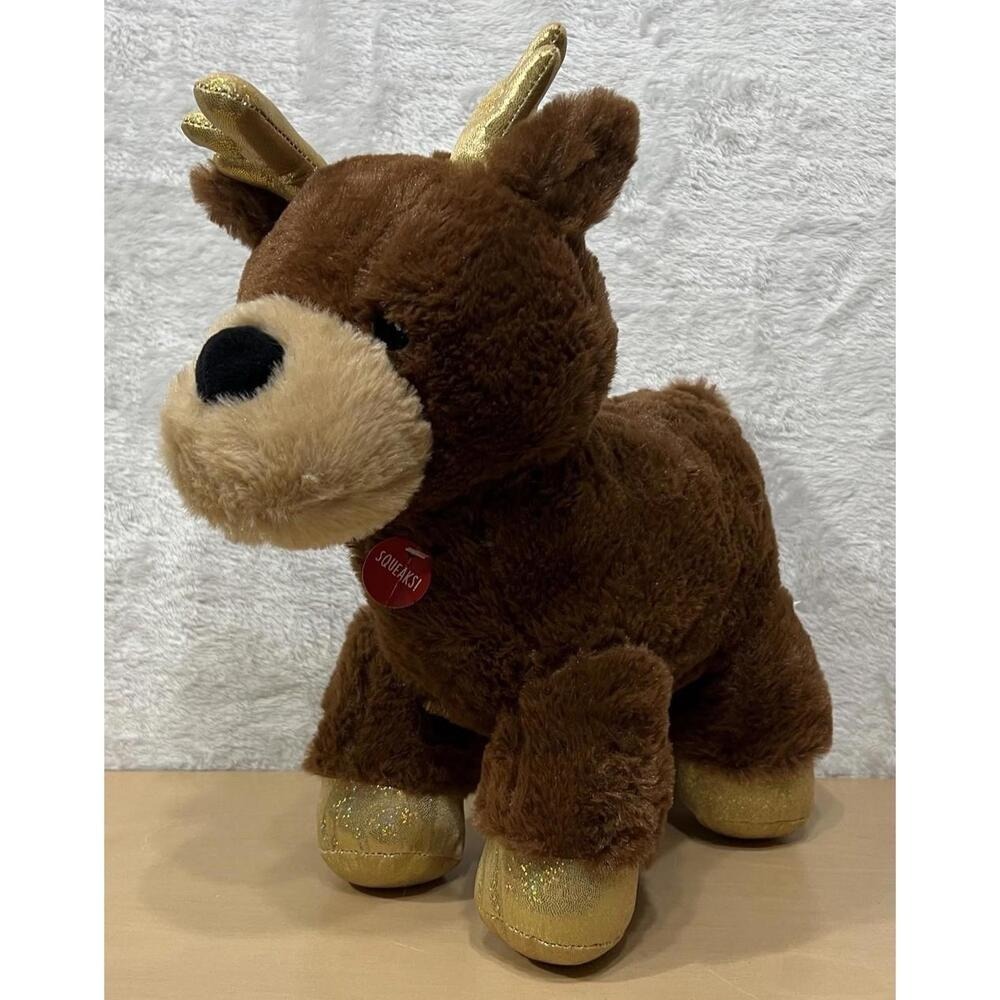 Squeaks!‎ Plush Reindeer Deer Toy NWT